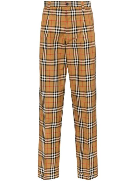 burberry pants rainbow|Burberry check panel trousers.